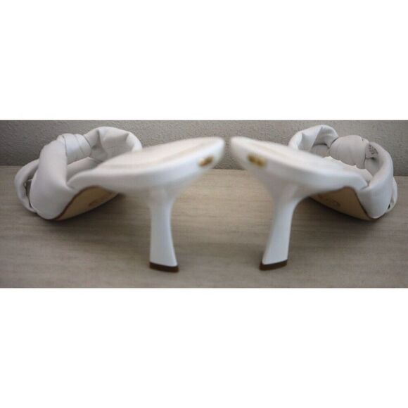 MICHAEL Michael Kors SG23L Women's Sz 8M White Elena Leather Heeled Sandals $135 - Picture 11 of 12